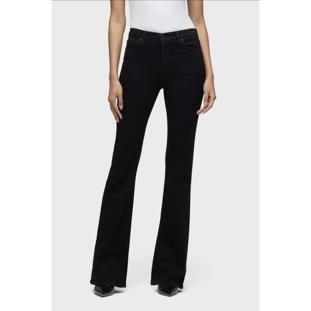 Hudson Barbara Bootcut‎ Jeans Womens 28 Black Denim High Rise Flare Stretch